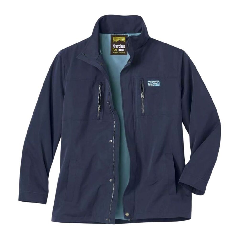 Atlas For Men Mens Water Repellent Windbreaker / Navy